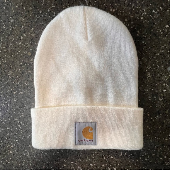 Carhartt Other - Carhartt Cream Knit Hat Classic Workwear Style Fall Winter Cozy Warm Outdoor